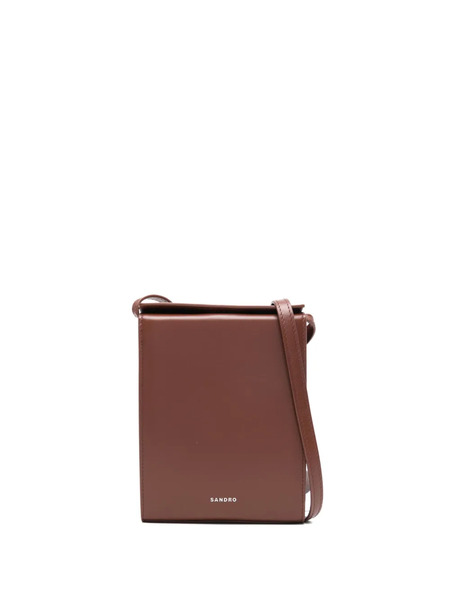  Sandro Leather Clutch Bag - Brown 