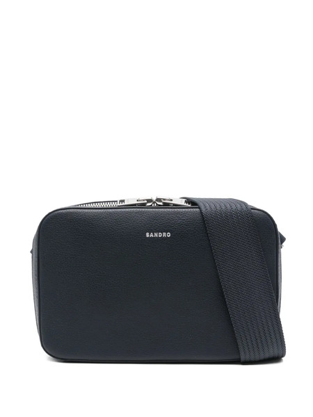  Sandro Leather Messenger Bag - Blue 
