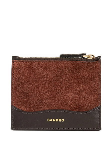  Sandro Leather Zip-around Cardholder - Brown 
