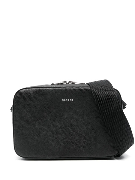  Sandro Logo-debossed Messenger Small Bag - Black 