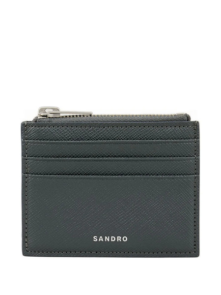  Sandro Logo-detail Zipped Cardholder - Grey 
