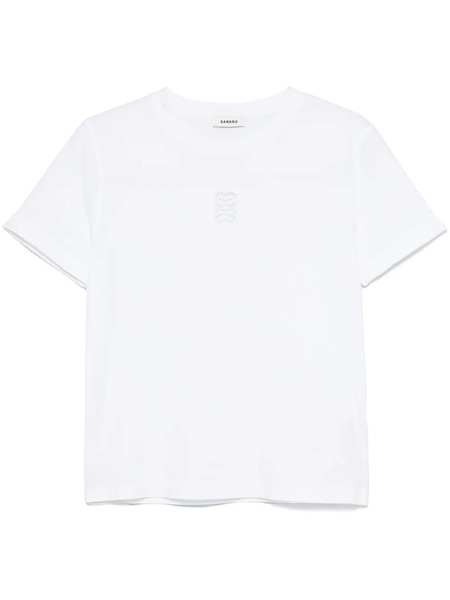  Sandro Logo-embroidered T-shirt - White 