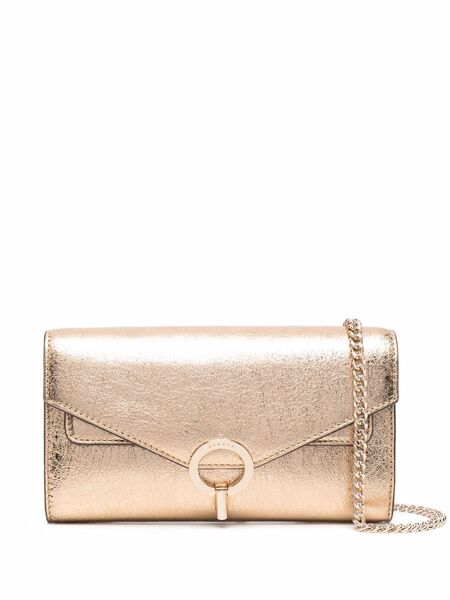  Sandro Metallic-finish Clutch Bag - Gold 