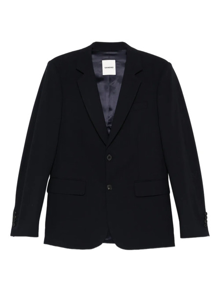  Sandro Micro Check Button Blazer - Black 