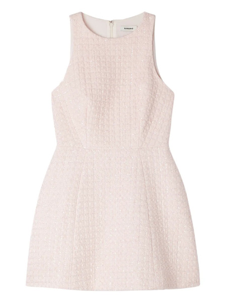  Sandro Mini Tweed-fabric Sequin-embellished Dress - Pink 