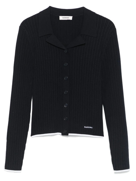  Sandro Notched-collar Cardigan - Blue 