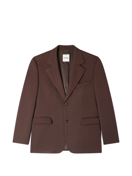  Sandro Oversized Notched Suit Jacket - Brown 
