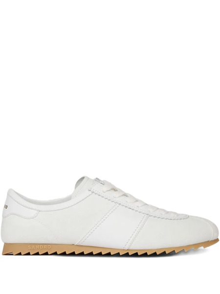  Sandro Panelled Lace-up Sneakers - White 