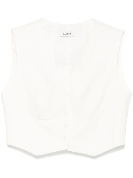  Sandro Pinstriped Top - Neutrals 
