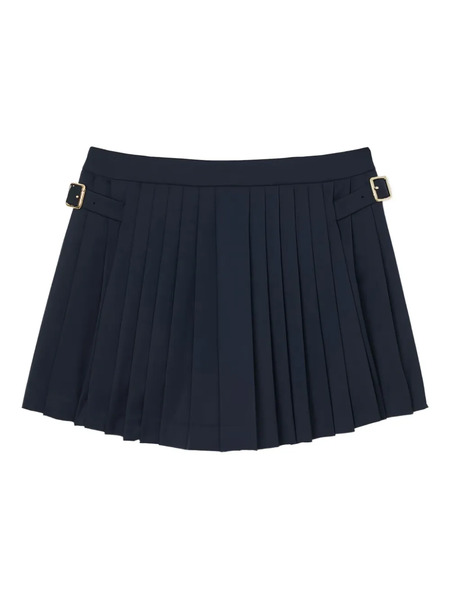  Sandro Pleated Buckle-fastening Mini Skirt - Blue 