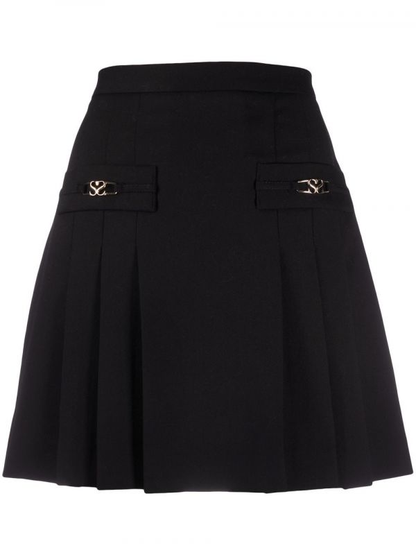  Sandro Pleated Mini Skirt - Black 