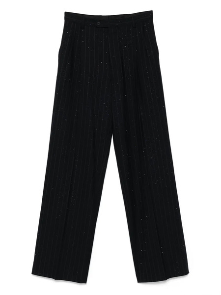  Sandro Rhinestone Striped Trousers - Blue 