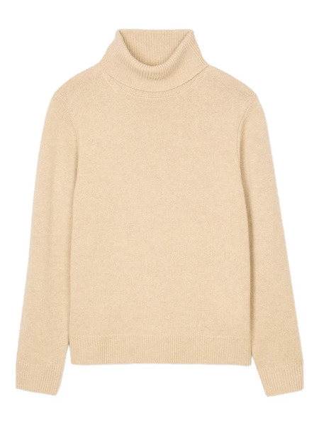  Sandro Ribbed Turtleneck Sweater - Neutrals 