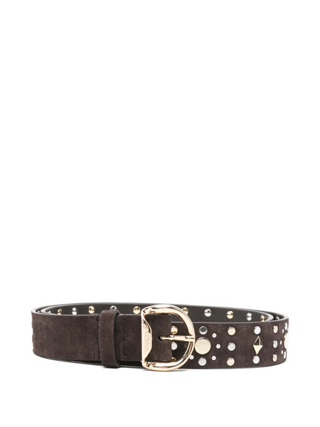  Sandro Rivet Buckle Belt - Brown 
