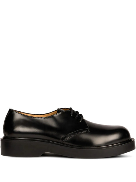  Sandro Round-toe Leather Derby Shoes - Black 