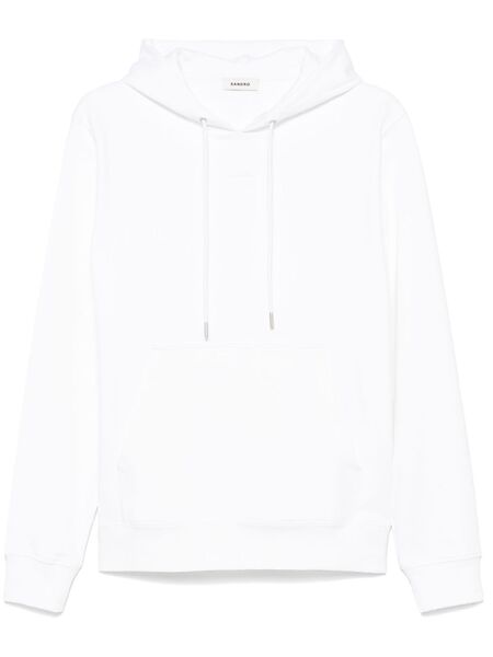  Sandro Rubberised-logo Hoodie - White 