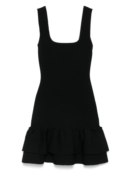  Sandro Ruffle-detail Mini Dress - Black 
