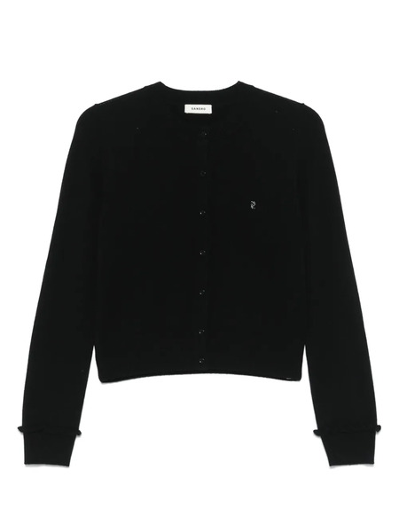  Sandro Ruffle-trim Cardigan - Black 