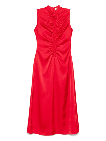  Sandro Satin Midi Dress - Red 