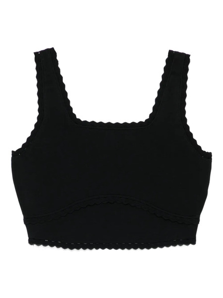  Sandro Scallop-trim Top - Black 