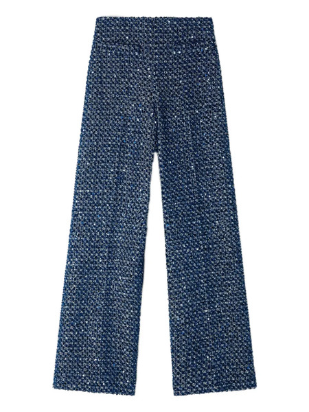  Sandro Sequin-embellished Straight Trousers - Blue 