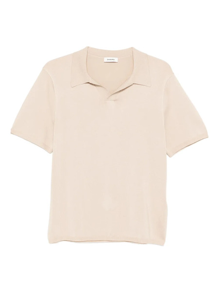  Sandro Short-sleeved V-neck T-shirt - Neutrals 