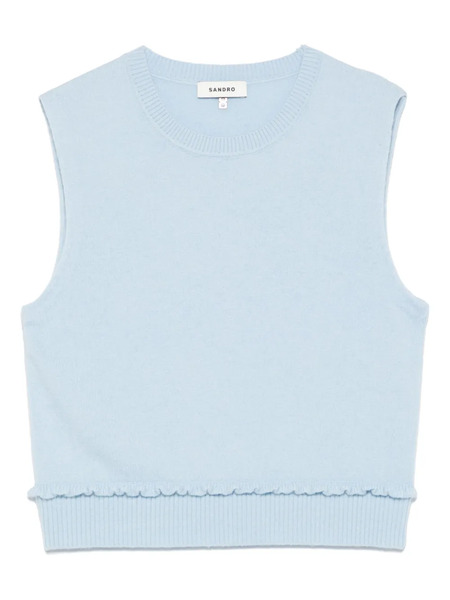  Sandro Sleeveless Top - Blue 
