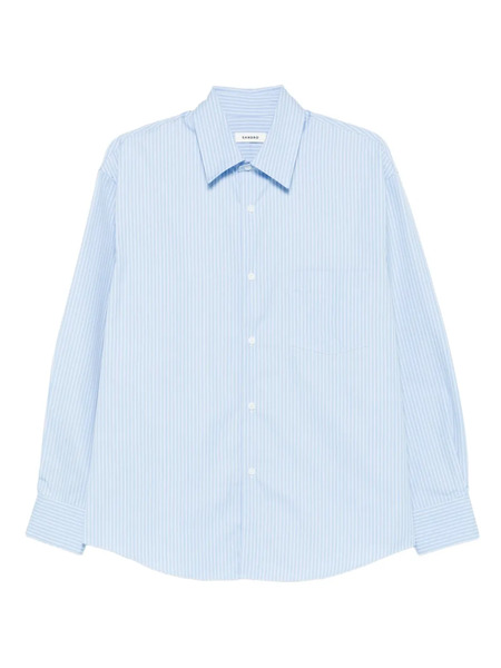  Sandro Striped Cotton Shirt - Blue 