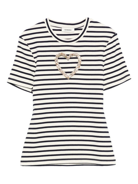  Sandro Striped T-shirt - Neutrals 