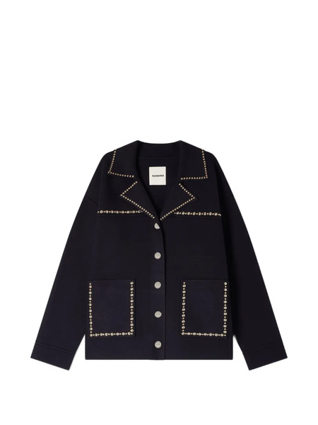  Sandro Stud-embellished Cardigan - Blue 