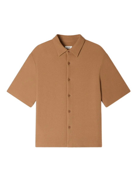  Sandro Textured Short-sleeve Shirt - Brown 
