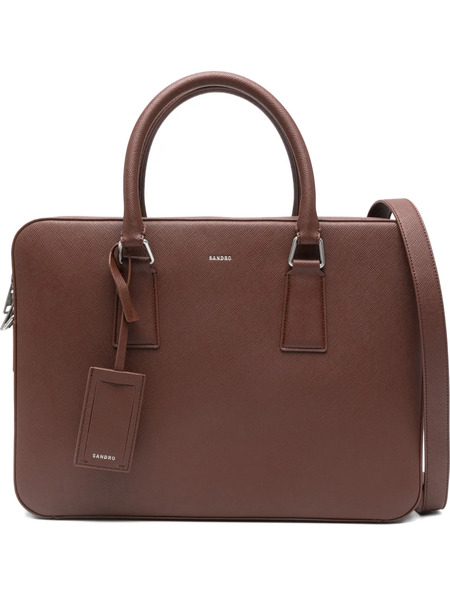  Sandro Top Handle Laptop Bag - Brown 