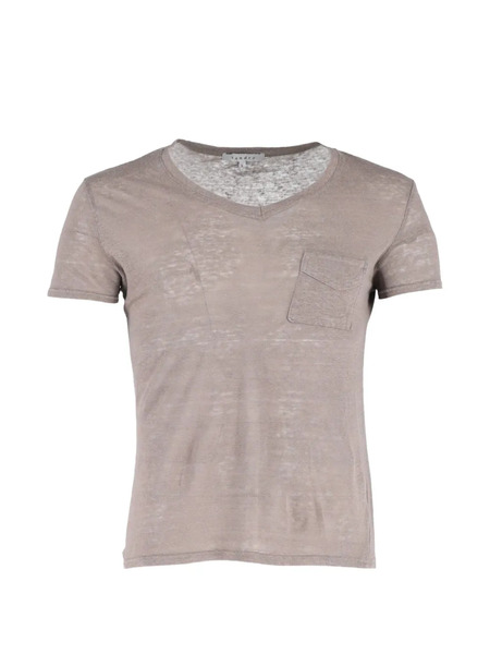  Sandro V-neck Pocket T-shirt - Neutrals 