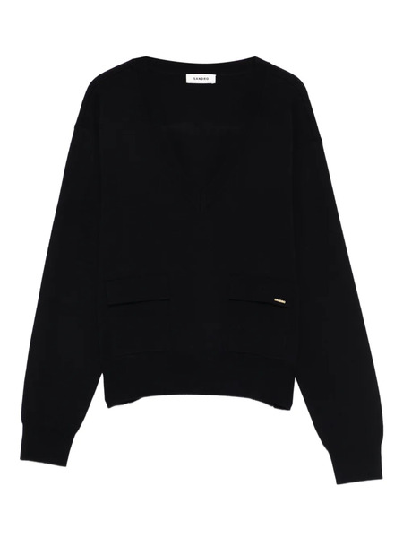  Sandro V-neck Sweatshirt - Blue 