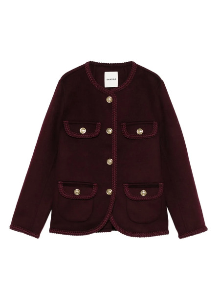  Sandro Wool-blend Fitted Jacket - Red 