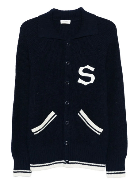  Sandro Wool Cardigan - Blue 