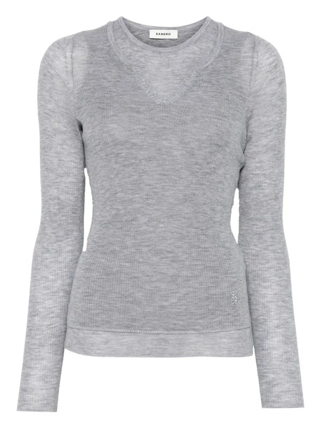  Sandro Wool T-shirt - Grey 