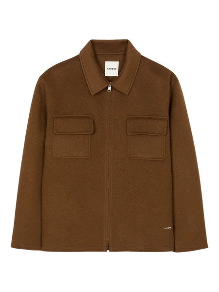  Sandro Zip-front Patch-pocket Jacket - Brown 