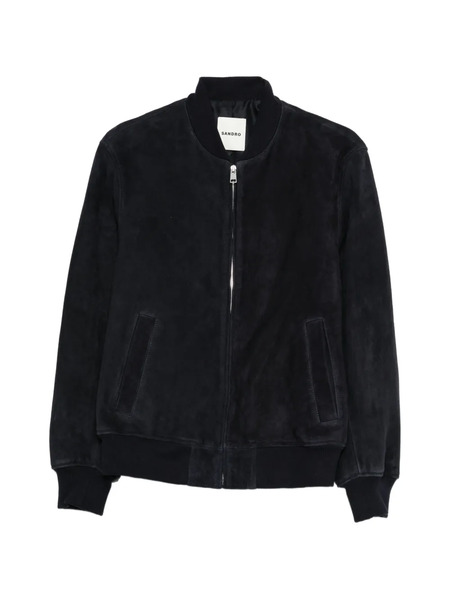  Sandro Zip-up Suede Jacket - Blue 