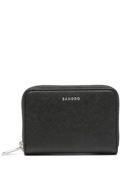  Sandro Zipped Cord Wallet - Black 