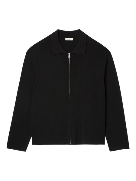  Sandro Zipped Knitted Cardigan - Black 