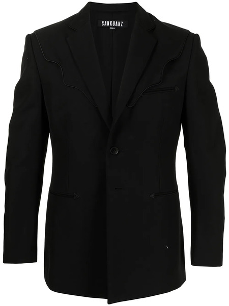  Sankuanz Single-breasted Wool Blazer - Black 