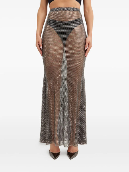  Santa Brands Crystal-mesh Long Skirt - Silver 