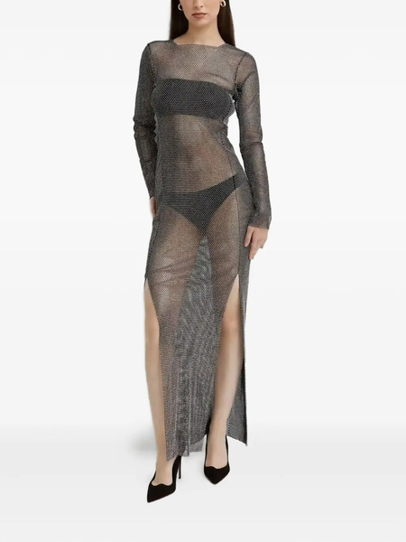  Santa Brands Mesh-embellished Maxi Dress - Black 