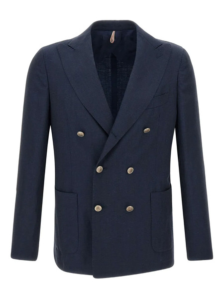  Santaniello Double-breasted Blazer - Blue 