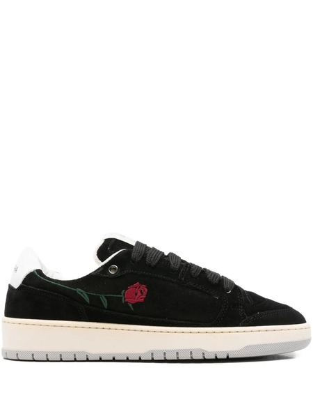  Santha Rose-embroidered Sneakers - Black 