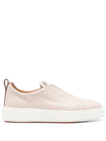  Santoni Barscy Logo-print Leather Sneakers - Pink 