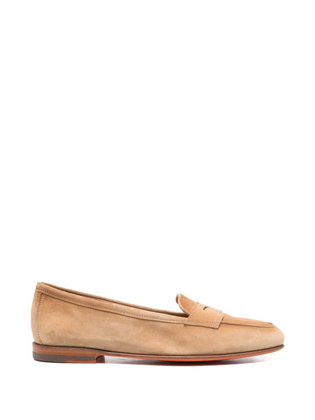  Santoni Brown Penny Loafers - Neutrals 