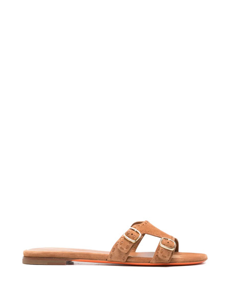  Santoni Buckle Detail Sandals - Brown 