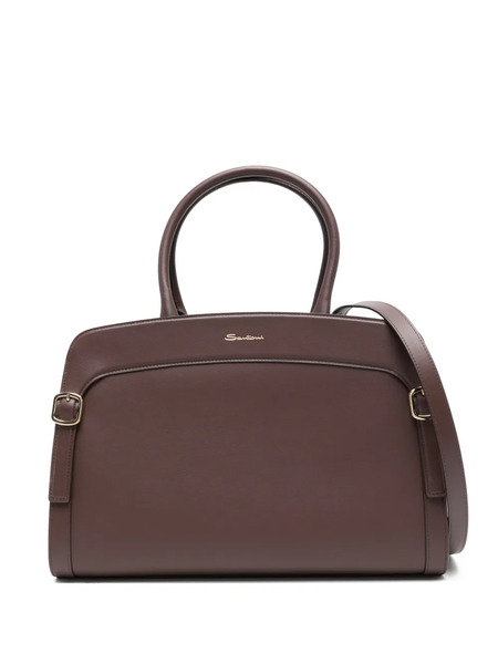  Santoni Buckle-detail Tote Bag - Brown 